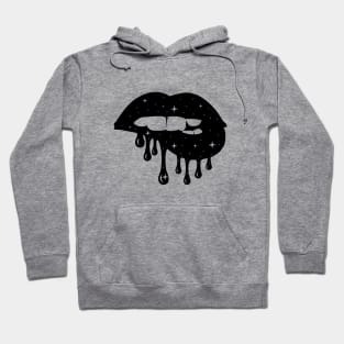 Retro Black Lip, Graphics Lips Hoodie